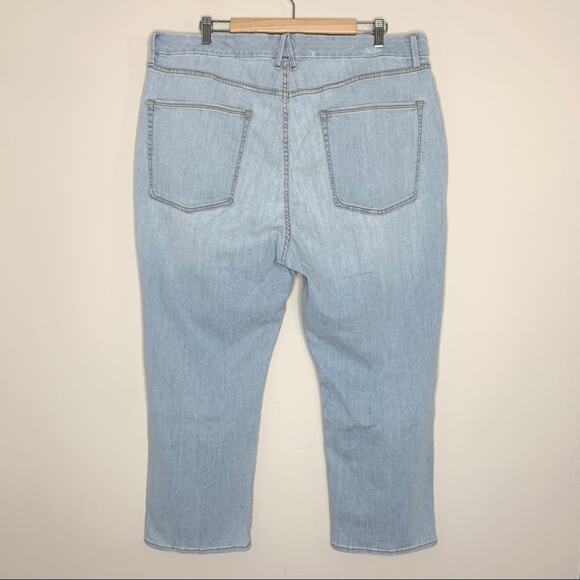 NEW Good American Good Cuts Slim Boyfriend Jeans (Sz 24) High Rise Crop Blue011 - Picture 10 of 15